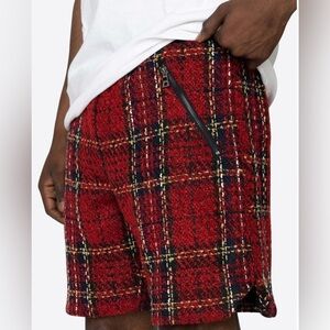 Ruby Red Tweed Shorts
